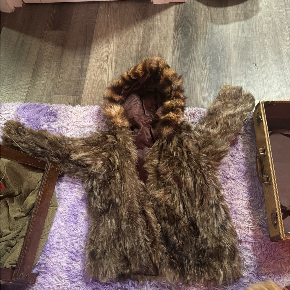 Faux Fur Brown Coat